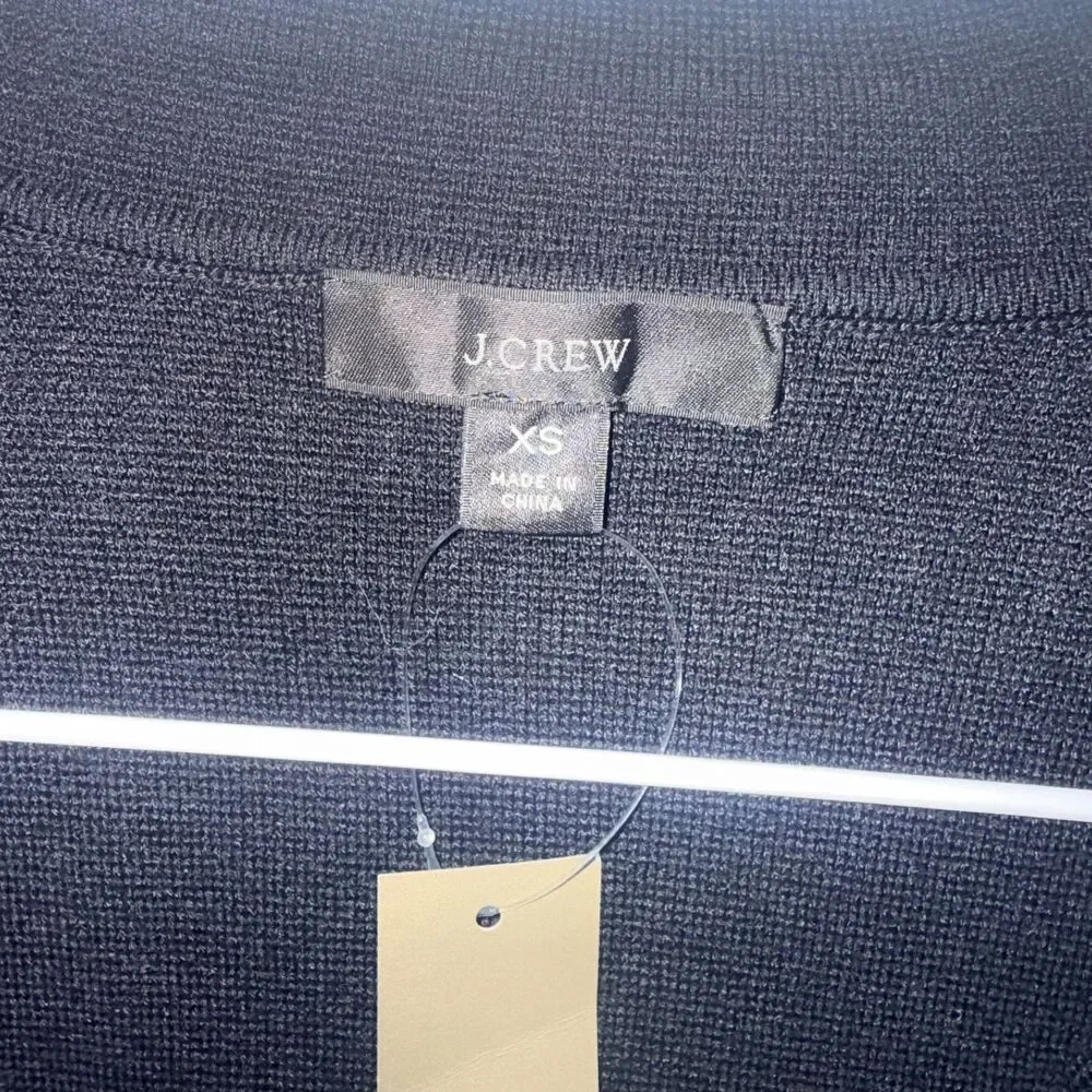 J.Crew Camille Shrunken Sweater Blazer AW687 - Black XS